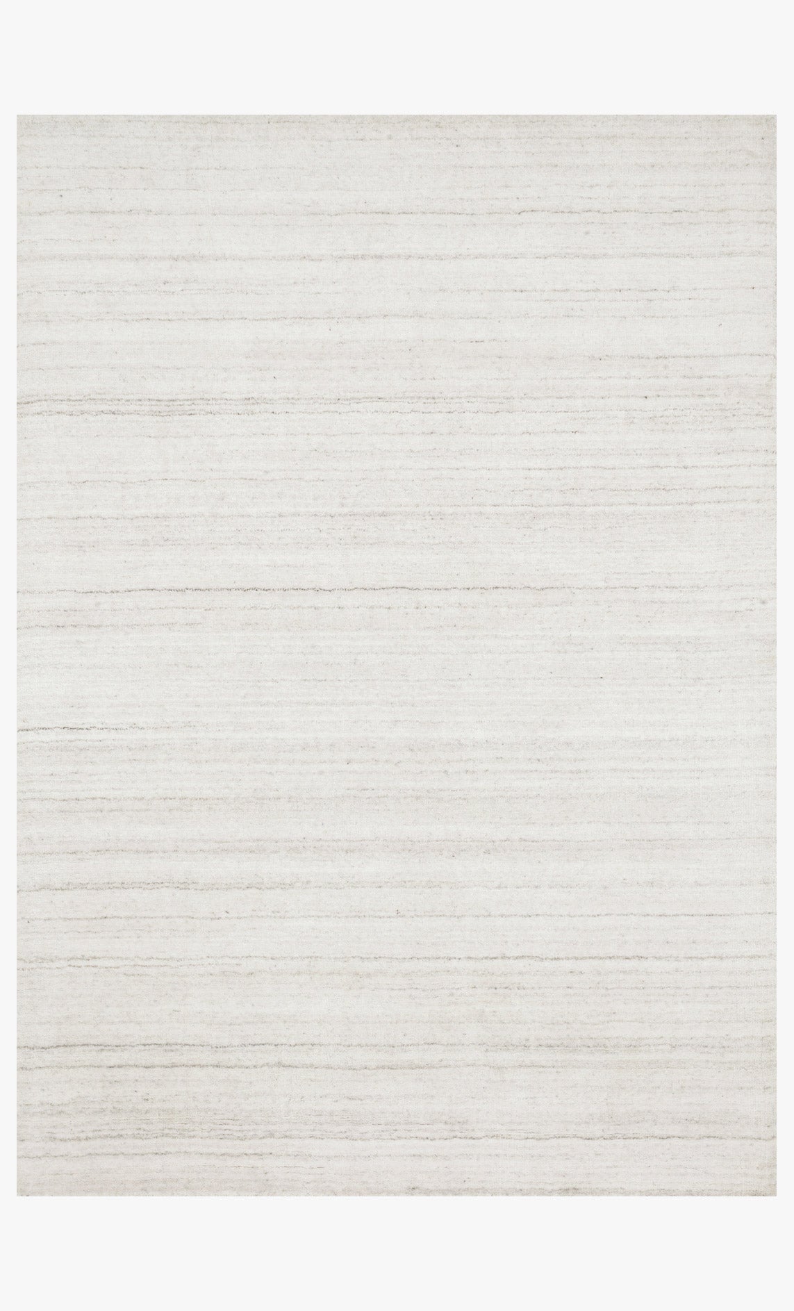 Hand-loomed area rug, ivory with subtle horizontal texture