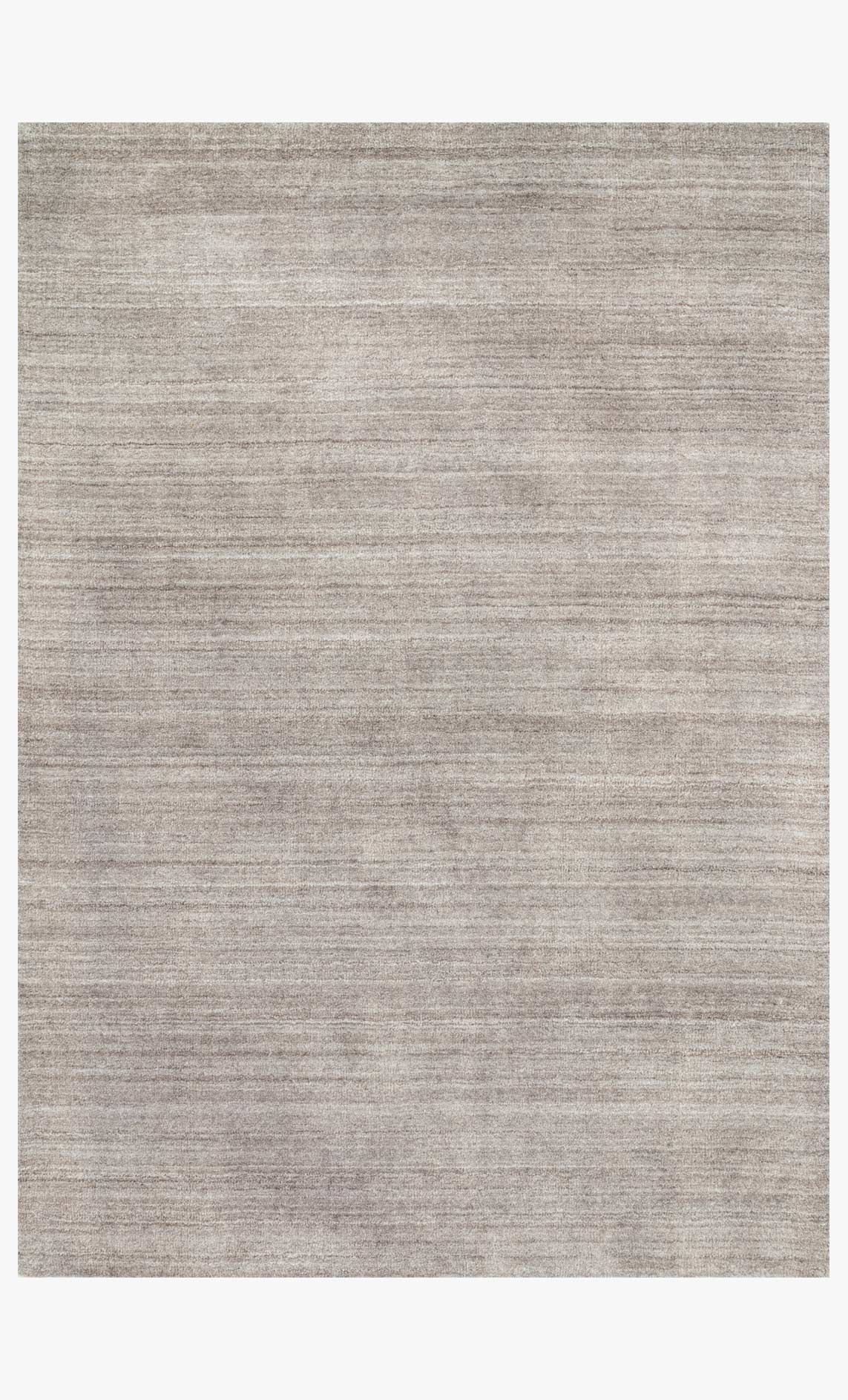 Hand-loomed transitional rug in light mocha with subtle horizontal texture, rectangular