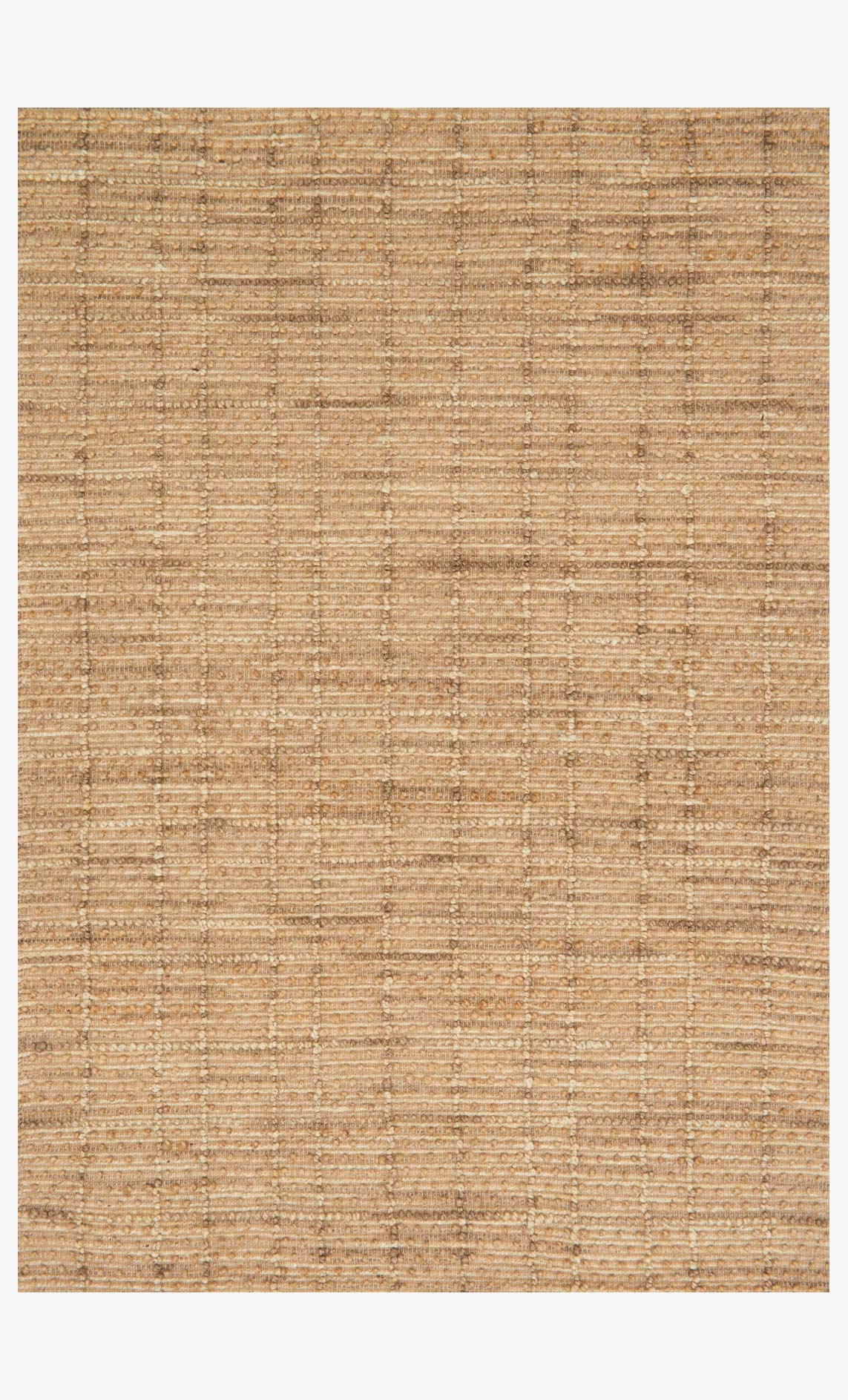 Natural hand-woven area rug with subtle horizontal and vertical texture, flat weave.