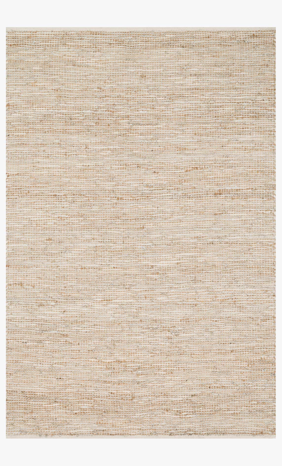 Hand woven transitional rug, ivory with subtle multicolor woven pattern, square