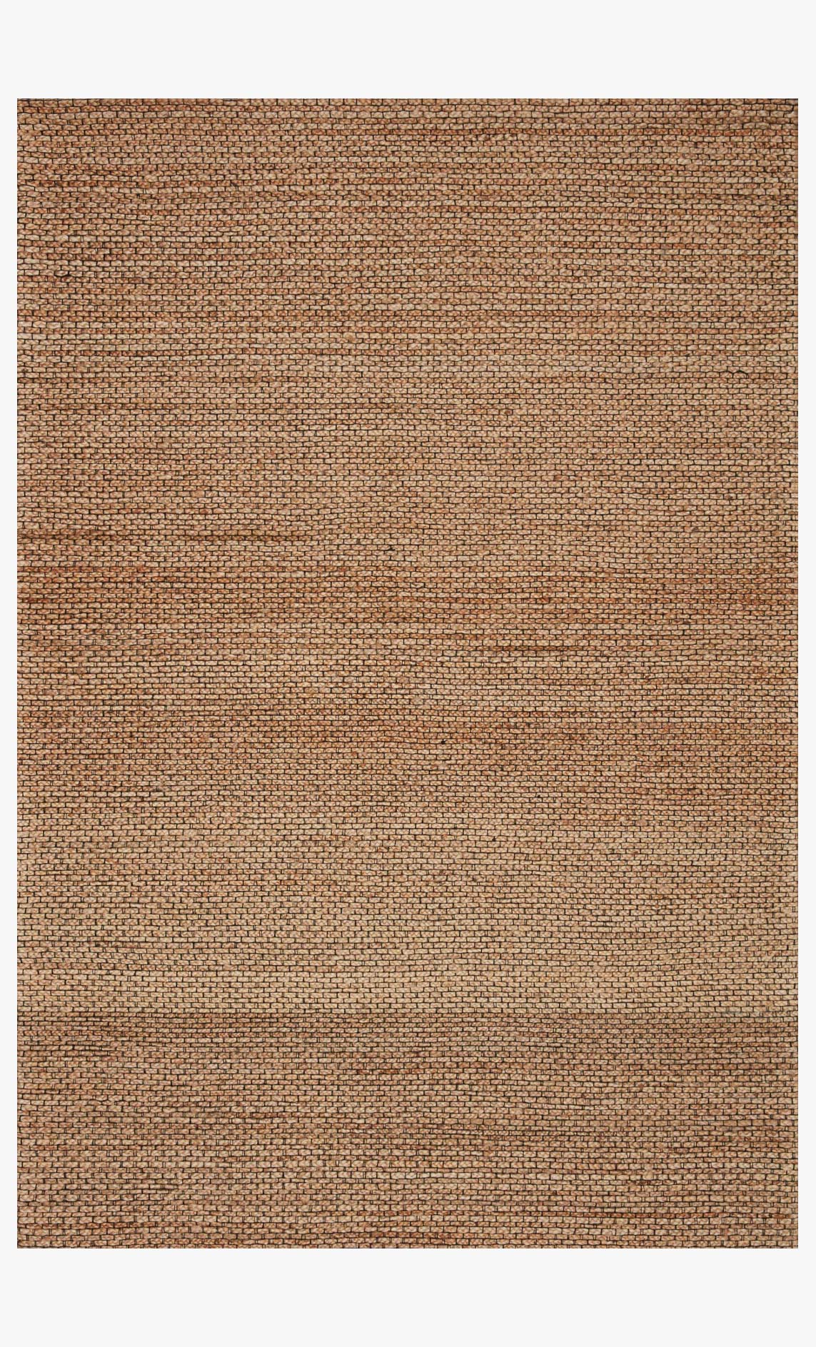 Natural hand-woven rug with close woven texture and subtle grid pattern