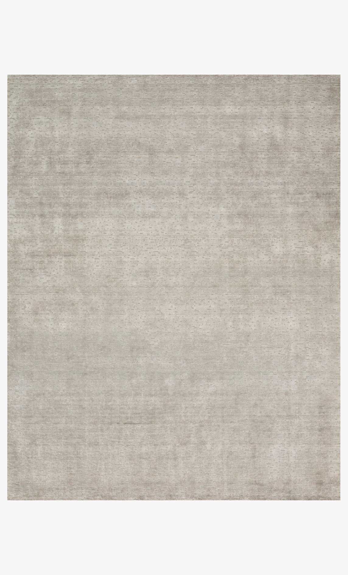 Hand-loomed area rug in silver-gray with subtle flat texture
