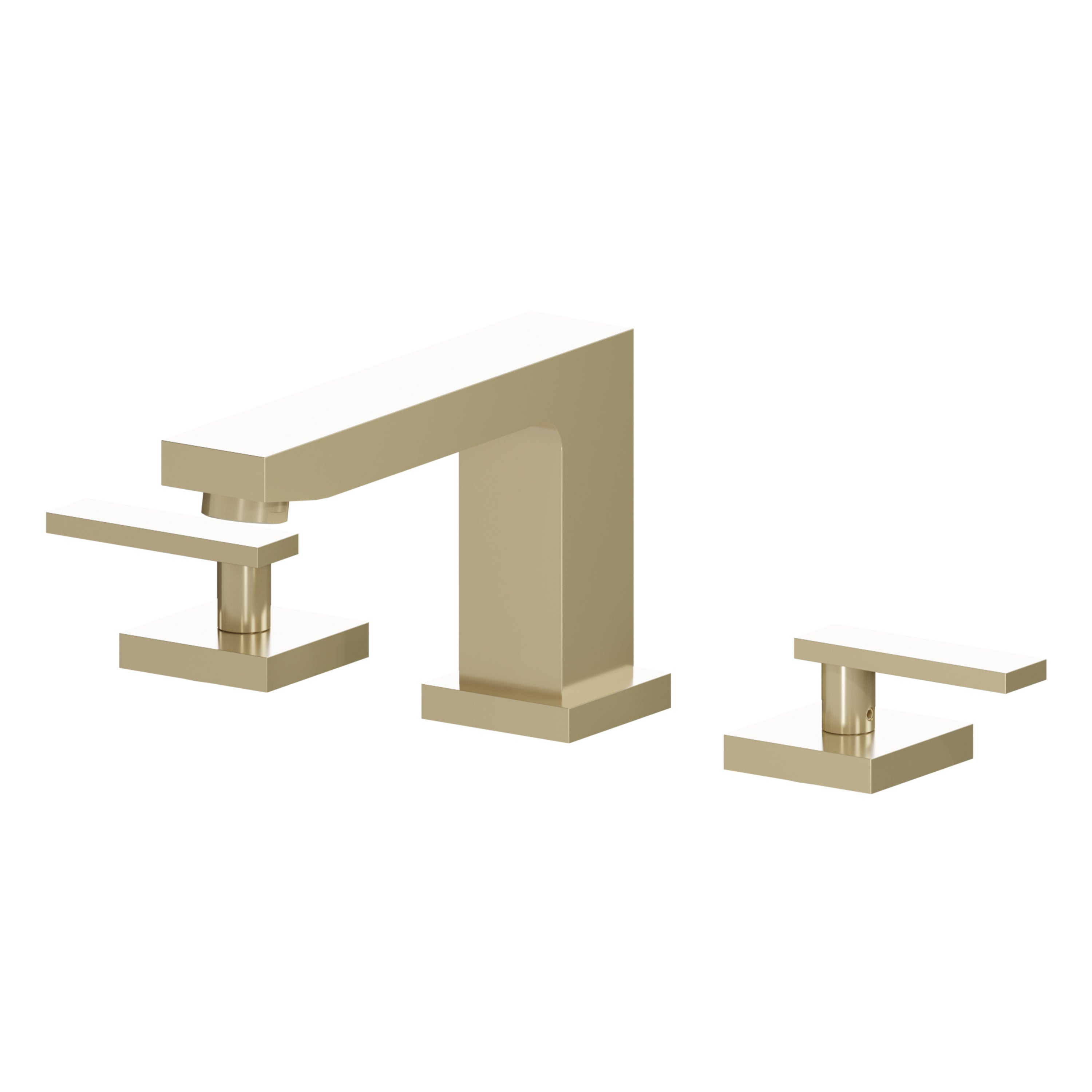 Champagne bronze 3-piece bath faucet set with tall spout and lever handles