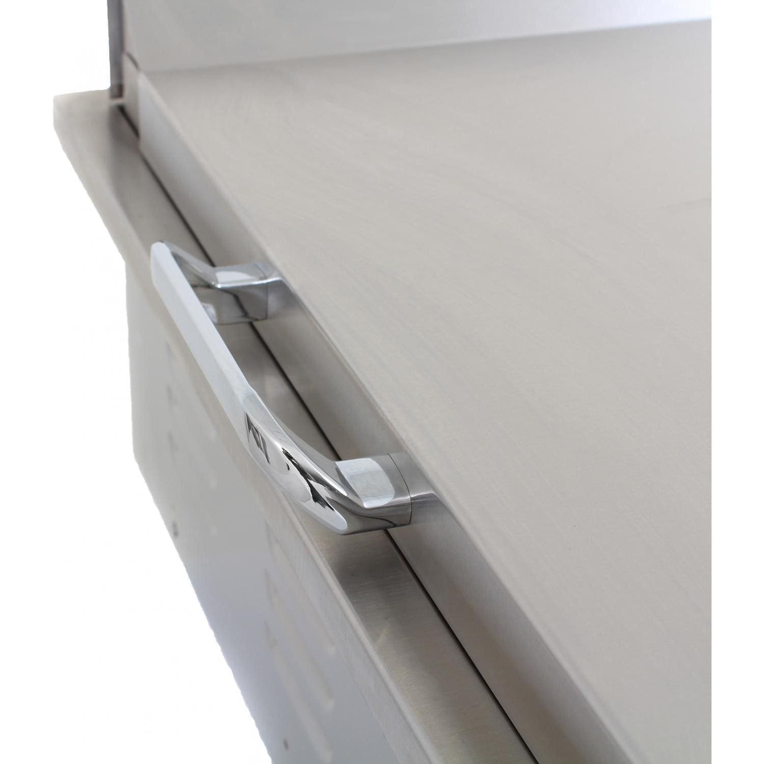 Stainless steel grill side control handle and front indicator trim