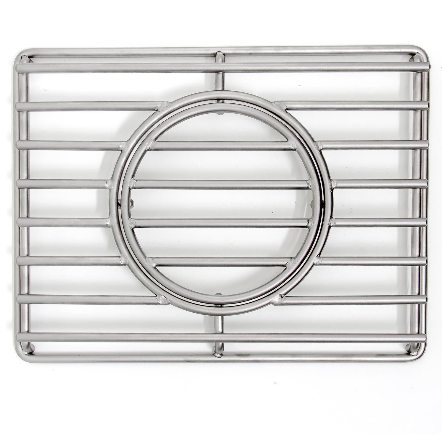 Stainless steel grill burner grate with round center ring