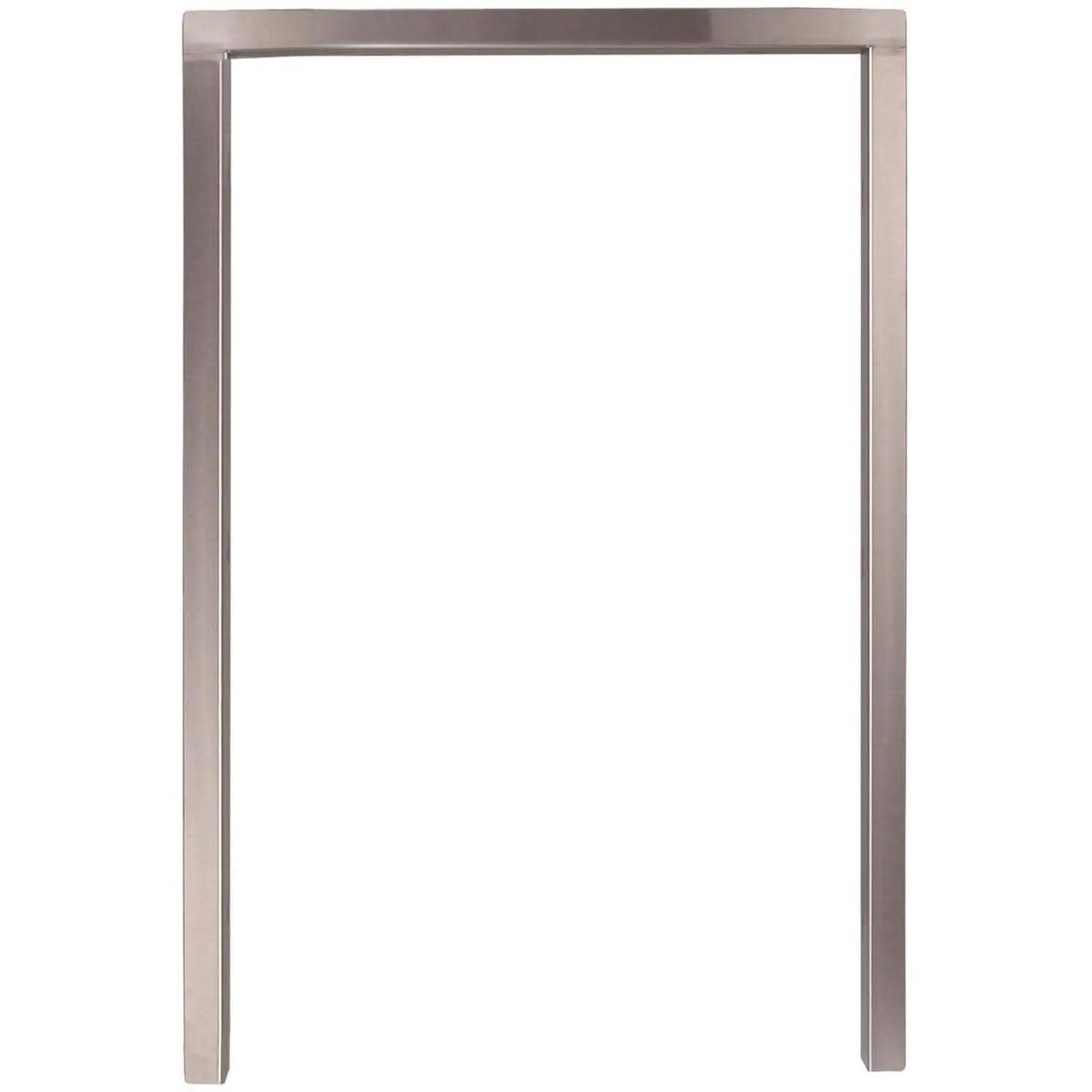 Blaze stainless trim kit frame with two vertical legs for refrigerator opening
