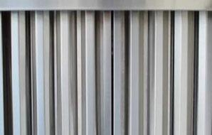 Stainless steel hood baffle filter panel with vertical slats