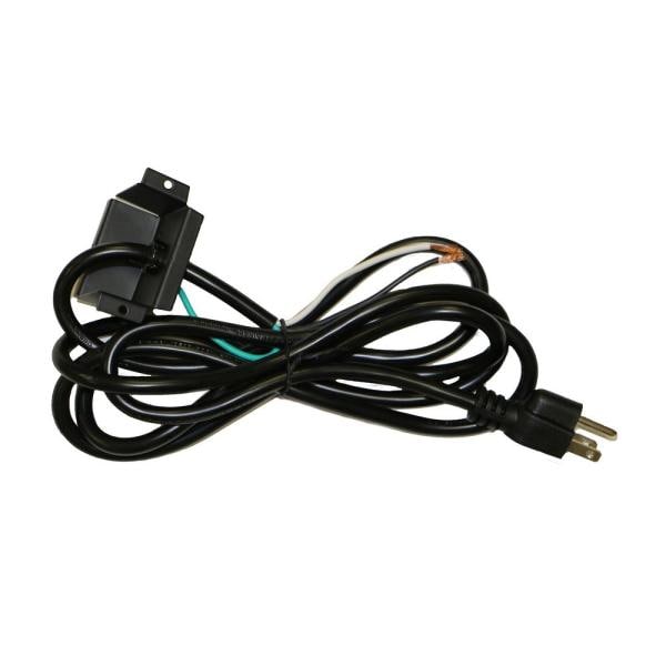 Plug conversion kit with black cable, two-prong plug and connector