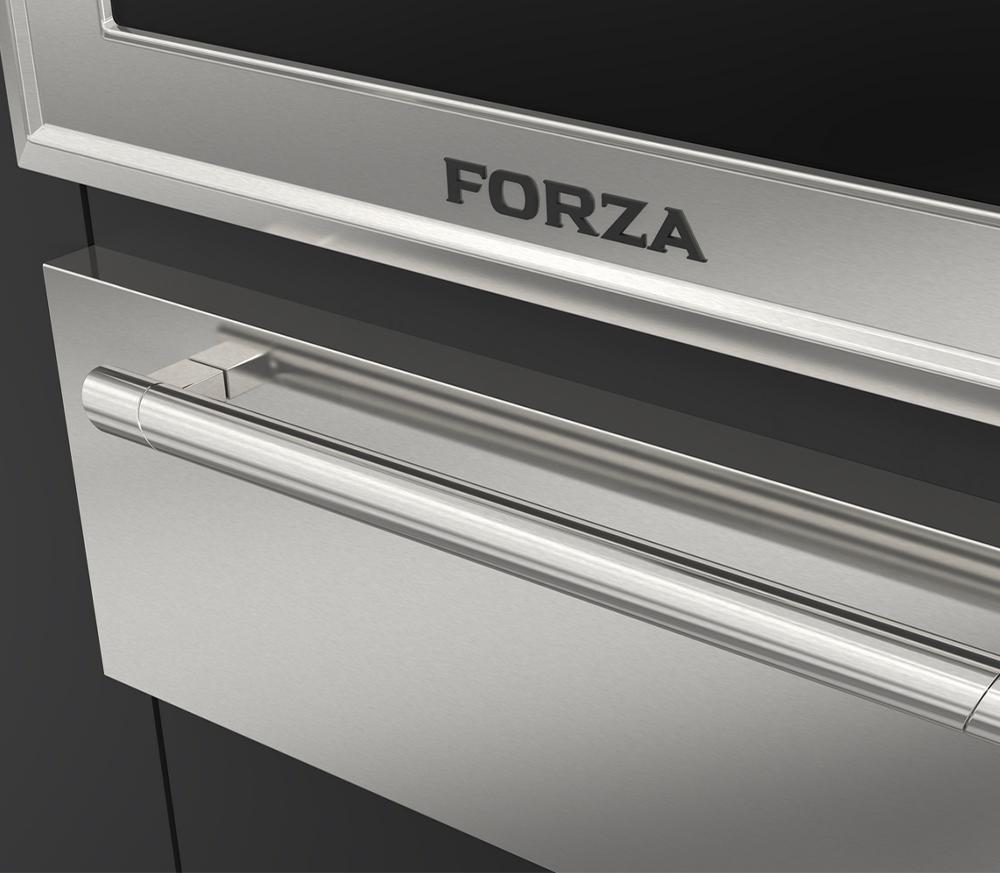 FORZA electric warming drawer with stainless pull-out warming rail