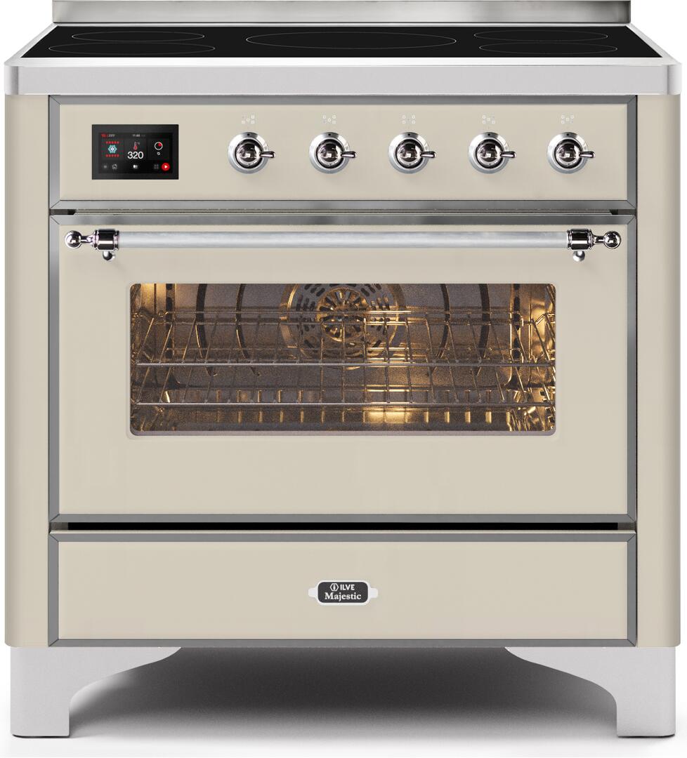 Ilve Majestic Series 30 Antique White Freestanding Induction Range