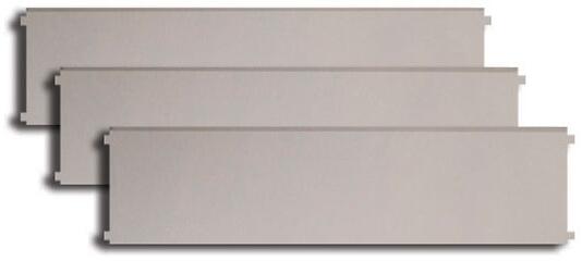 Brushed stainless steel drawer dividers, set of 3, rectangular panels