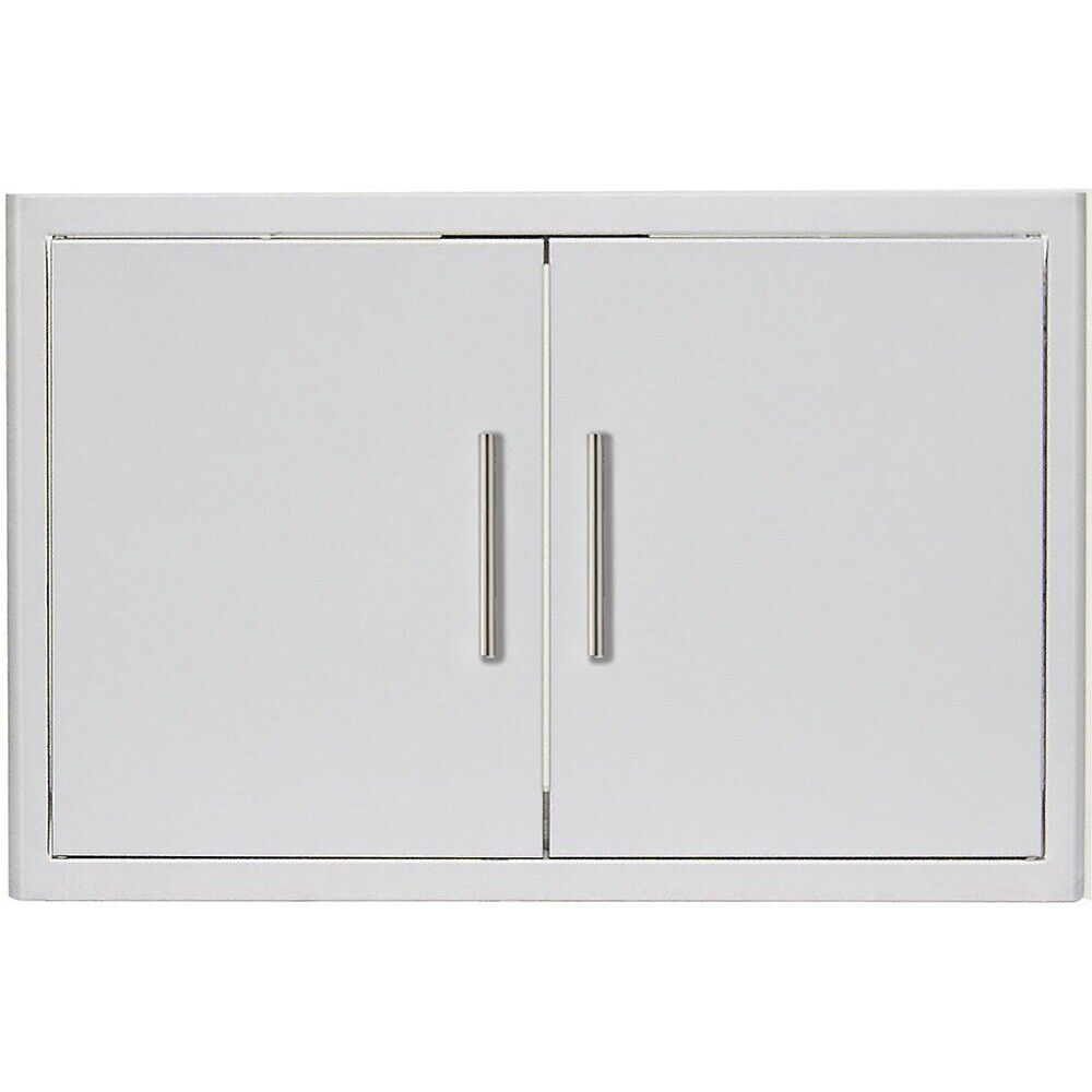 25-inch stainless steel double access door with two panels and vertical pull handles