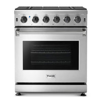 Thor Kitchen 30" 4.55 cu. ft. Professional Gas Range in Stainless Steel (LRG3001U) Ranges Thor Kitchen