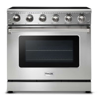 Thor Kitchen 36" 6.0 cu. ft. Oven Electric Range in Stainless Steel (HRE3601) Ranges Thor Kitchen