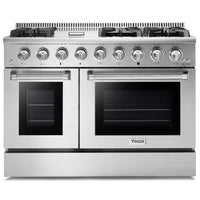 Thor Kitchen 48" 6.7 cu. ft. Professional Gas Range in Stainless Steel with Double Oven (HRG4808U) Ranges Thor Kitchen