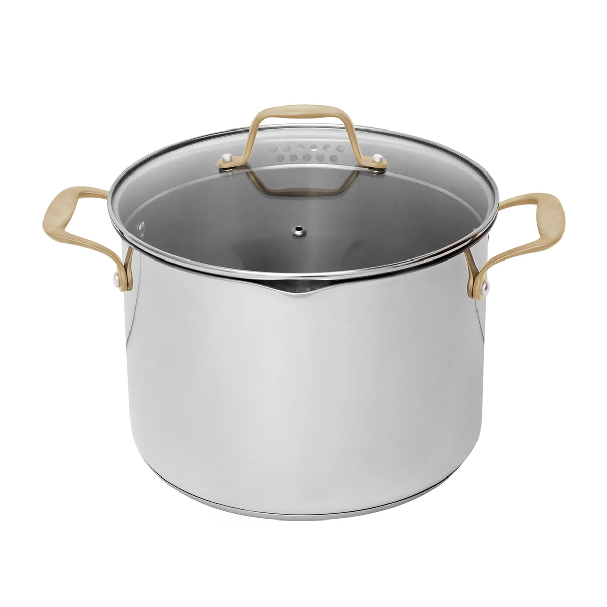 ZLINE stainless steel stockpot with lid and side handles