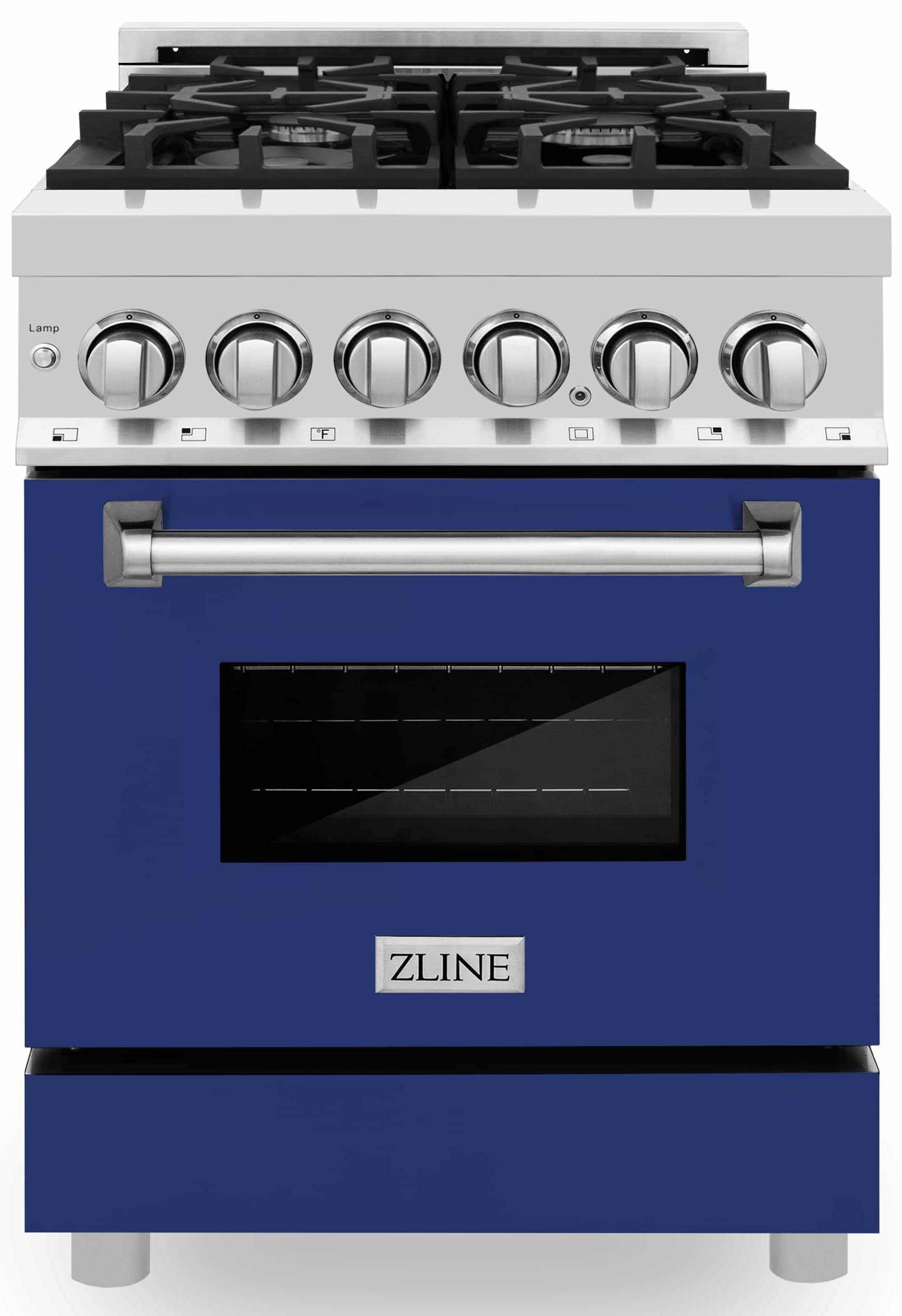 ZLINE 24Inch 2.8 cu. ft. Dual Fuel Range with Gas Stove and Electric