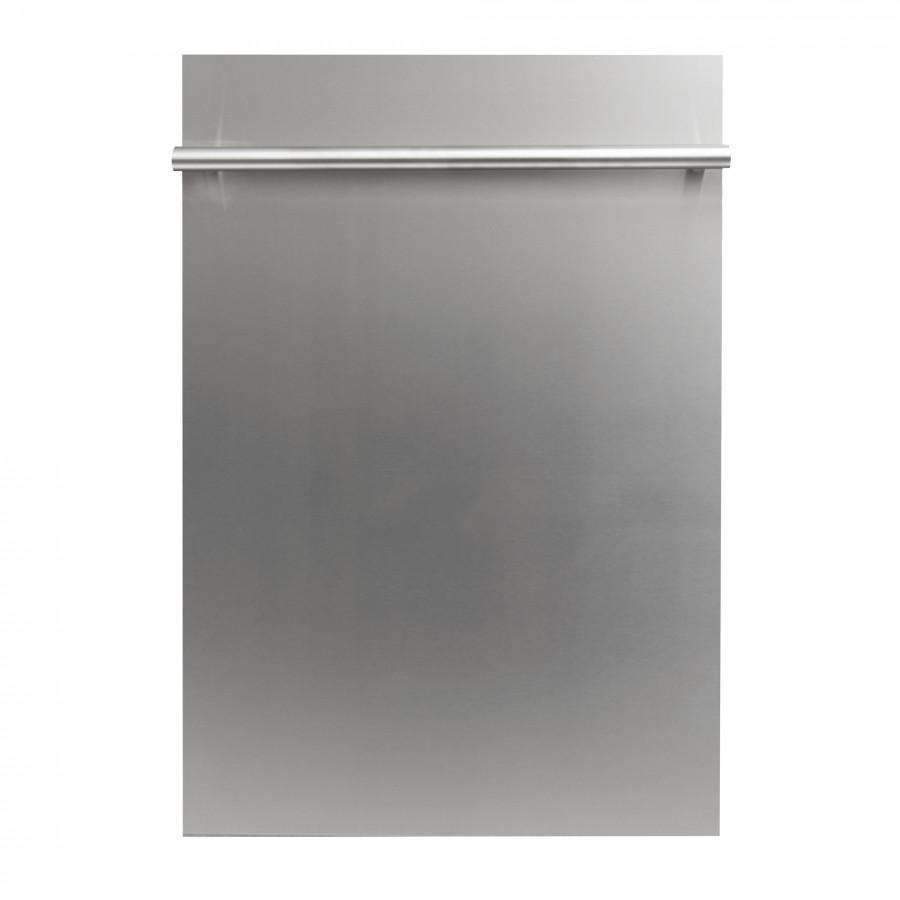 Dishwasher side door panel in stainless gray