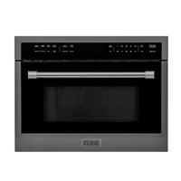 ZLINE 24" Built-in Convection Microwave Oven in Black Stainless Steel with Speed and Sensor Cooking (MWO-24-BS) Microwaves ZLINE