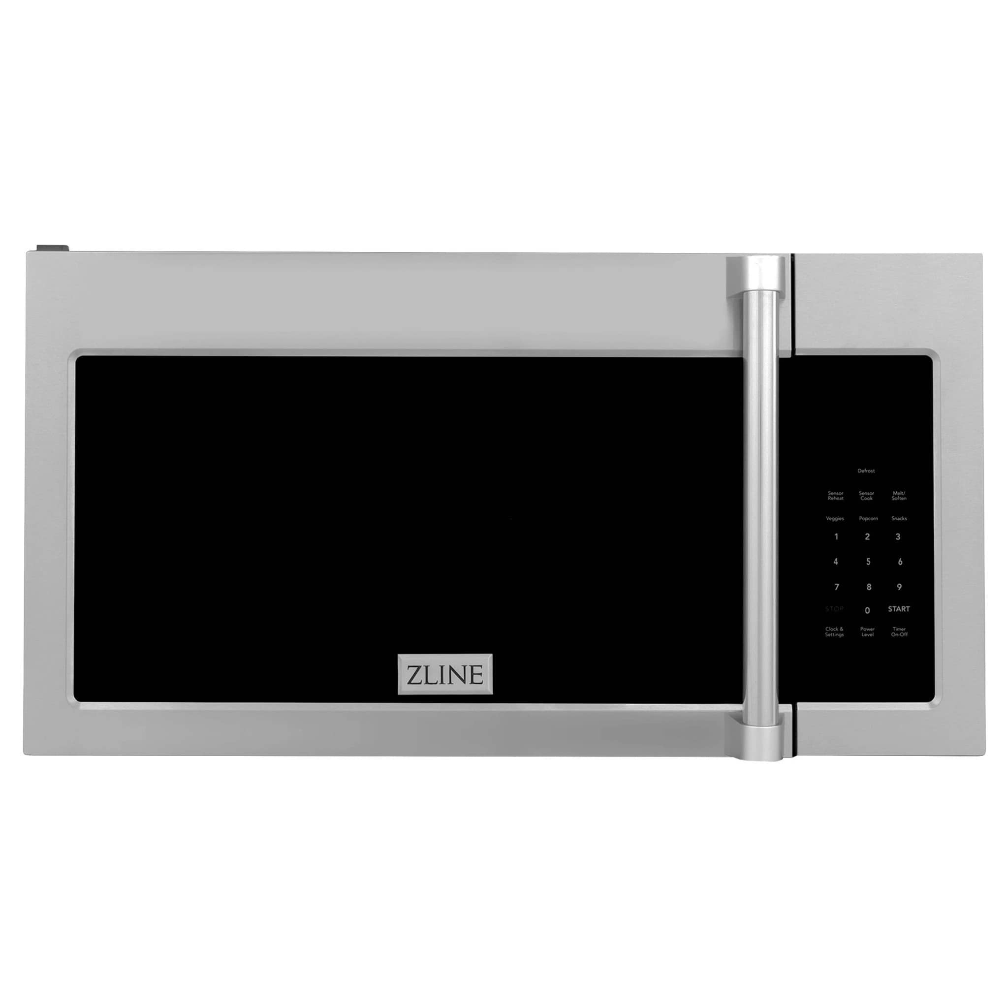 Stainless convection microwave/oven with black glass door and vertical handle