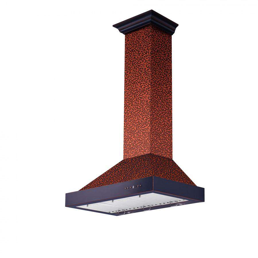ZLINE 30Inch Designer Series Embossed Copper Finish Wall Range Hood