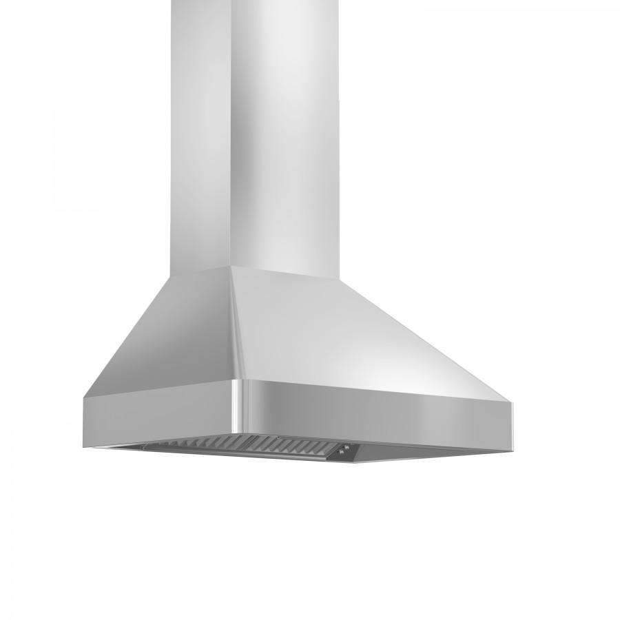 Stainless steel chimney hood canopy with front grease filter slots