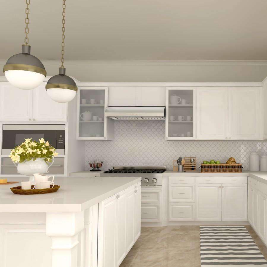 Under-cabinet range hood above the cooktop with vent grille
