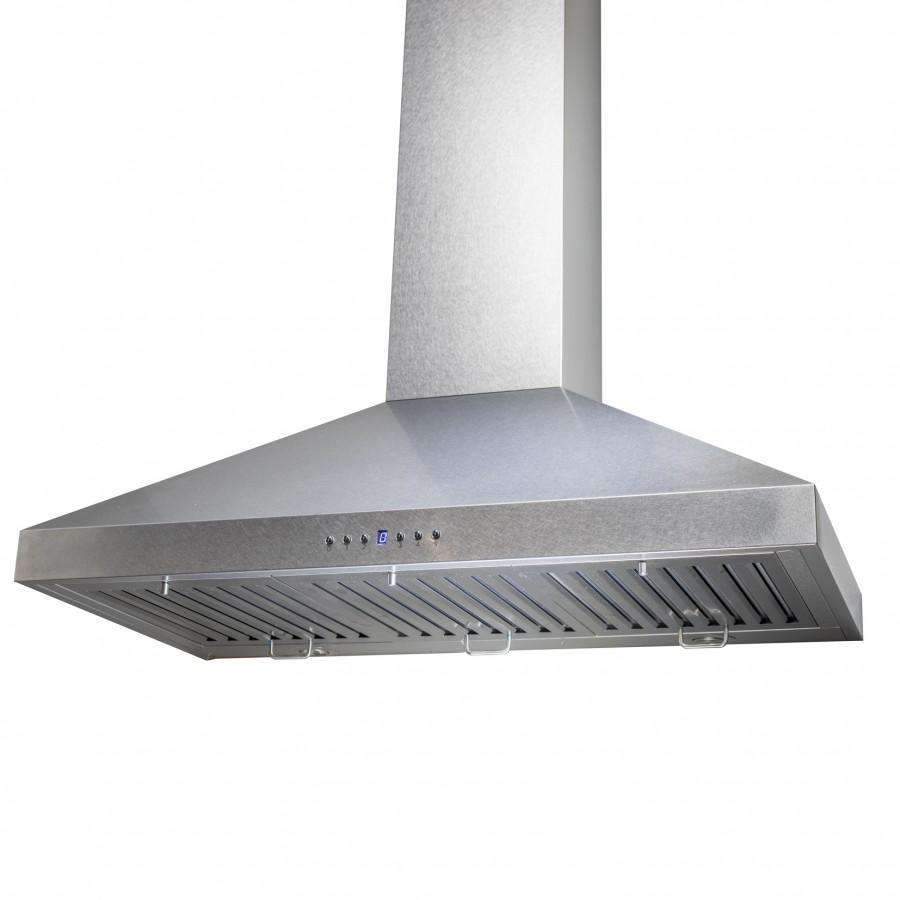 Wall-mount range hood underside with removable metal grease filters