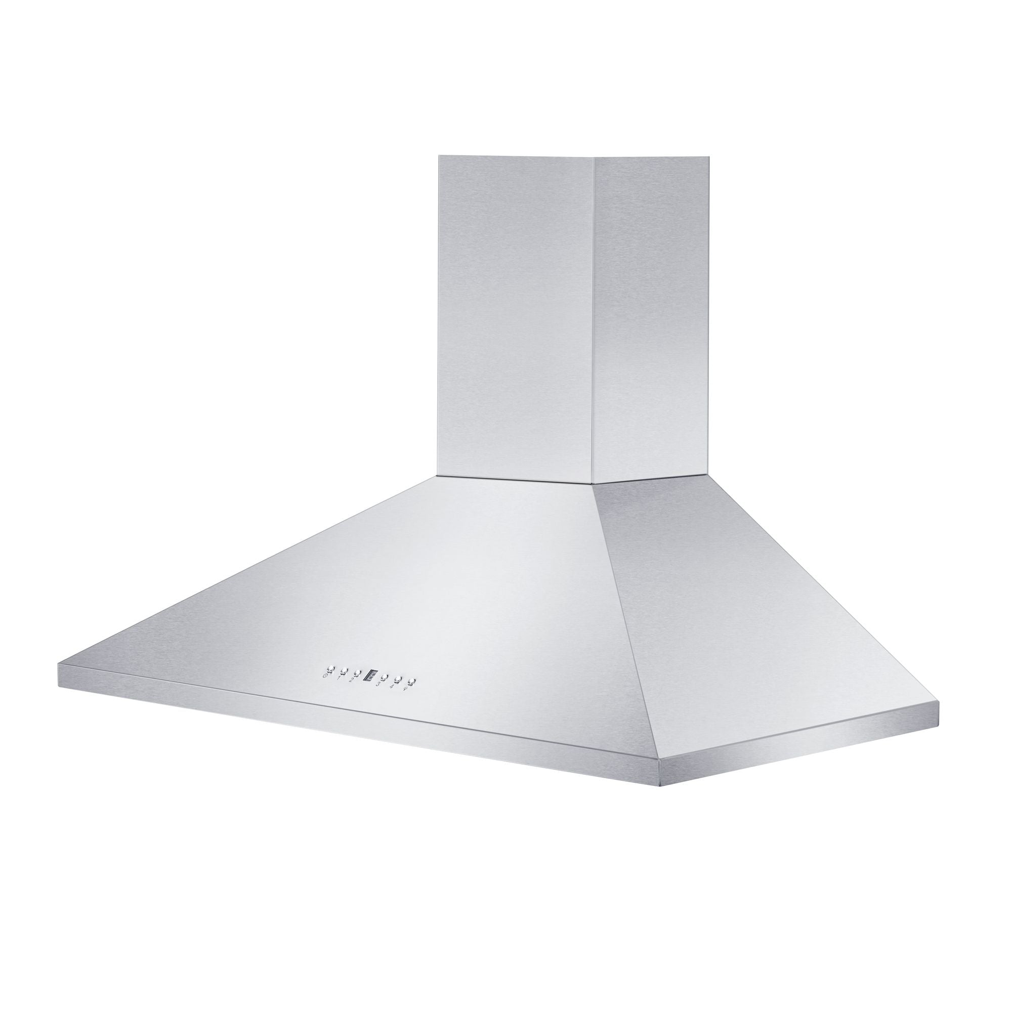 36-inch stainless steel convertible wall range hood, curved canopy with front controls