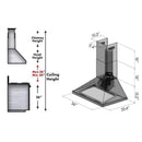 ZLINE 36 in. Professional Convertible Vent Wall Mount Range Hood in Stainless Steel (696-36) Range Hoods ZLINE