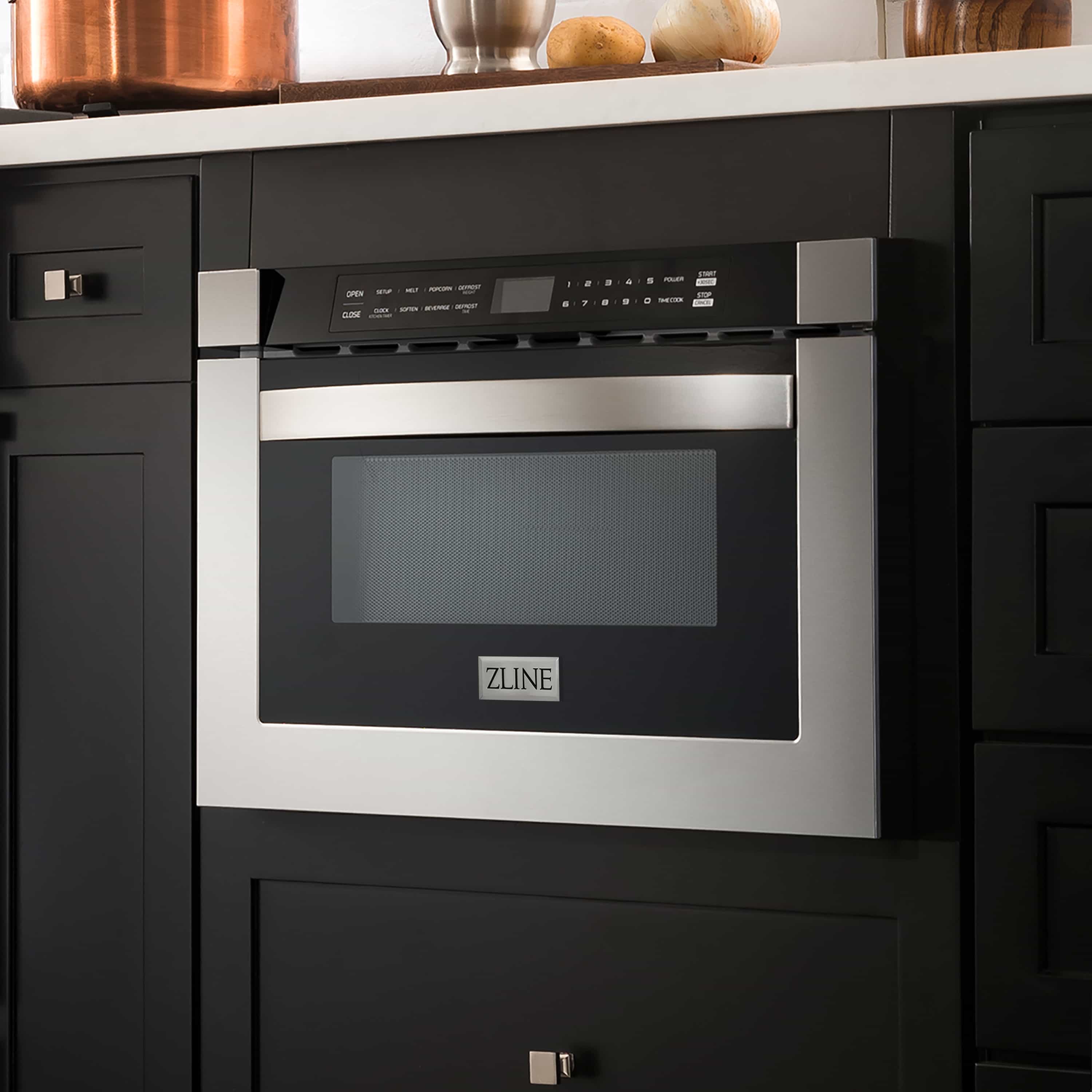 Built-in oven with stainless trim and dark glass window