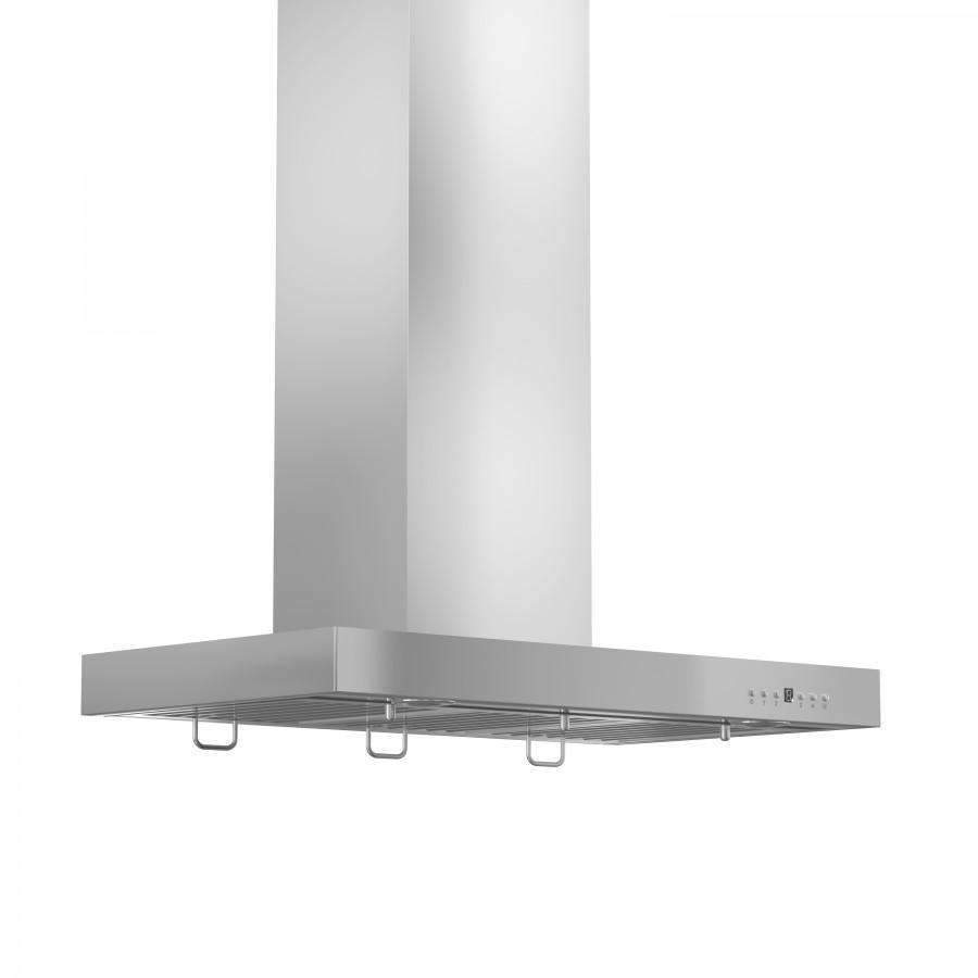 Stainless steel convertible range hood with vent grille and U-shaped brackets