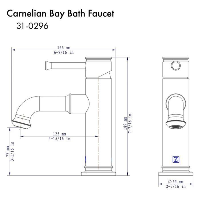 Chrome tall bath faucet with single lever and curved spout, side view