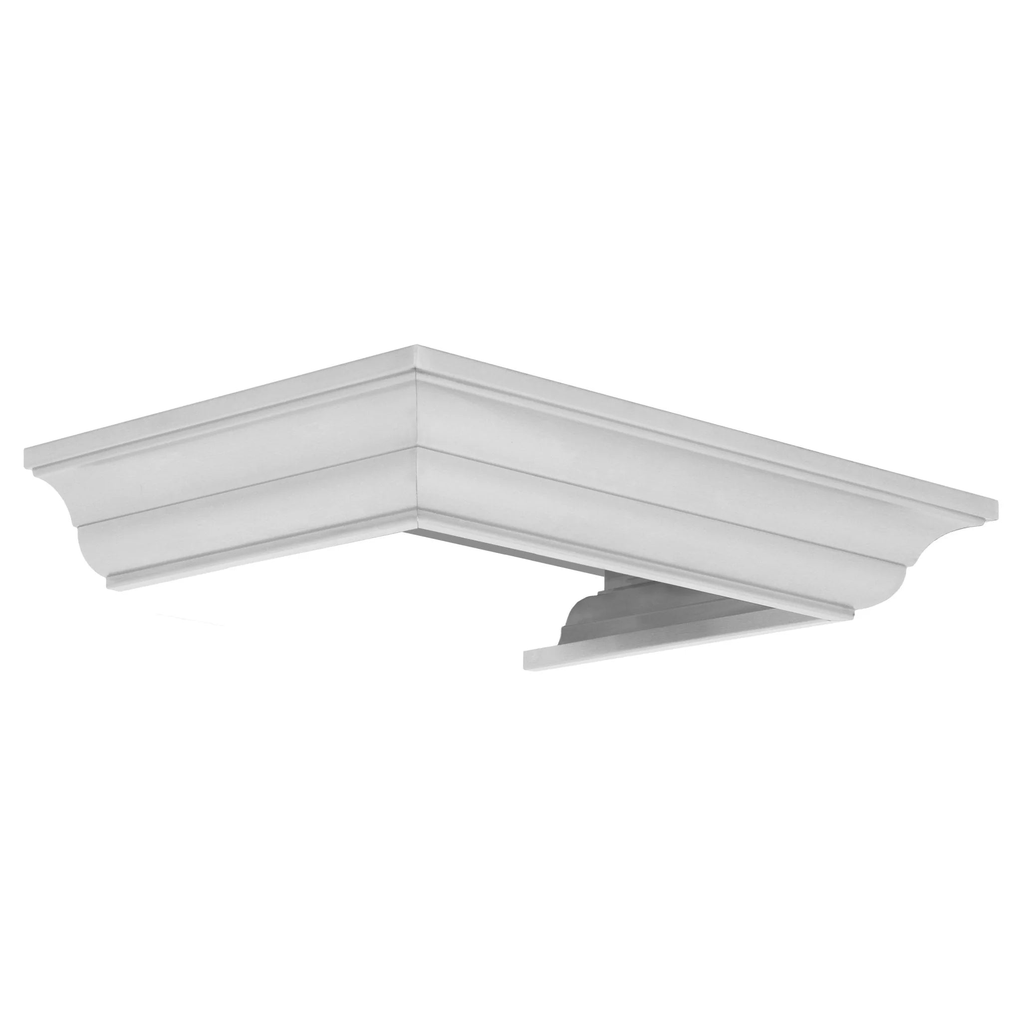 ZLINE crown molding profile 6, white corner piece for wall-mounted range hood