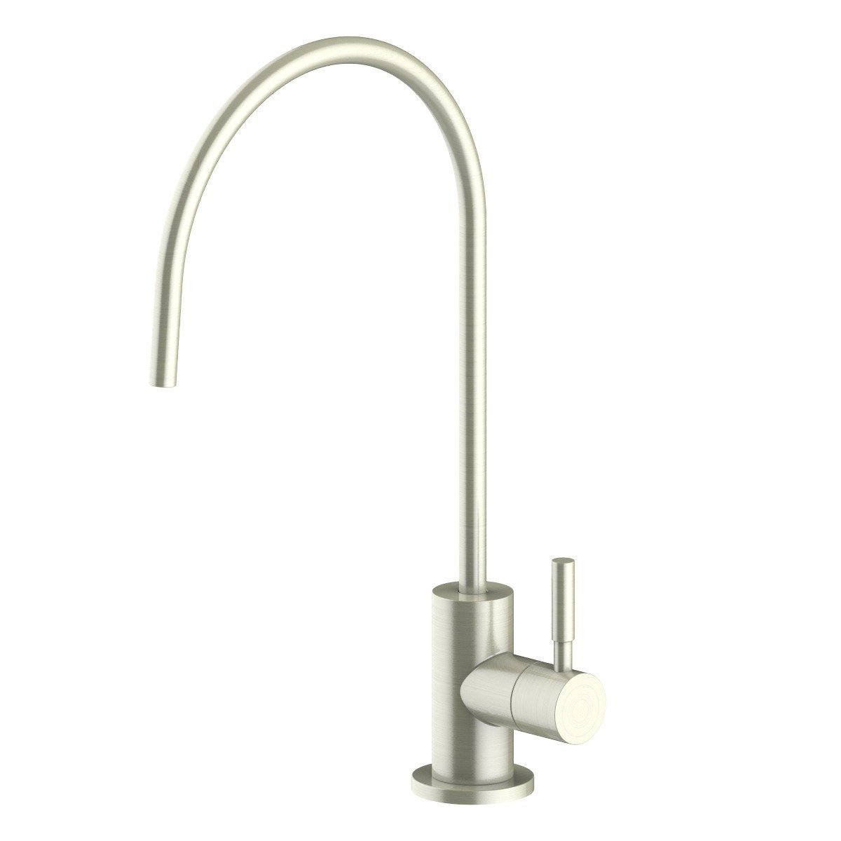 ZLINE drink faucet with brushed nickel curved spout and cylindrical base