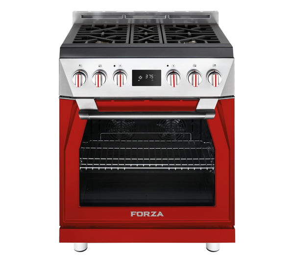 Forza 30-Inch Professional Dual Fuel Range in Radicale Red (FR304DF-R)