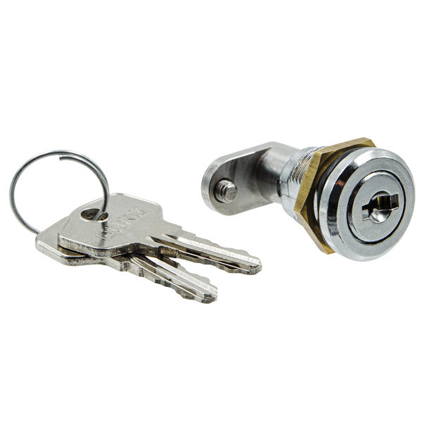 DoorBird replacement lock with two keys, metal cylinder and keyring
