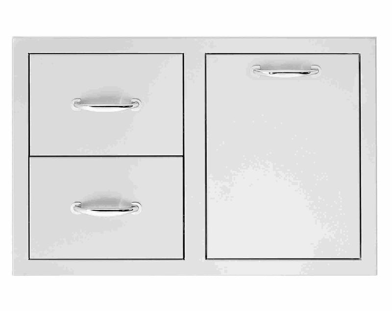 TrueFlame 33-Inch 2-Drawer & Vented LP Tank Pullout Drawer Combo (TF-DC2-33LP)