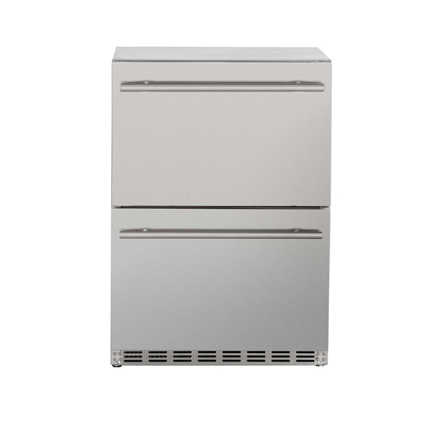 TrueFlame 24-Inch 5.3 Cu. Ft. Deluxe Outdoor Rated Refrigerator in Stainless Steel (TF-RFR-24DR2)