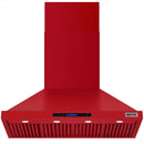 Kostch 48-Inch 1200 CFM Convertible Wall-Mounted Range Hood in Red (KOS-48RH09M)