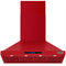 Kostch 48-Inch 1200 CFM Convertible Wall-Mounted Range Hood in Red (KOS-48RH09M)