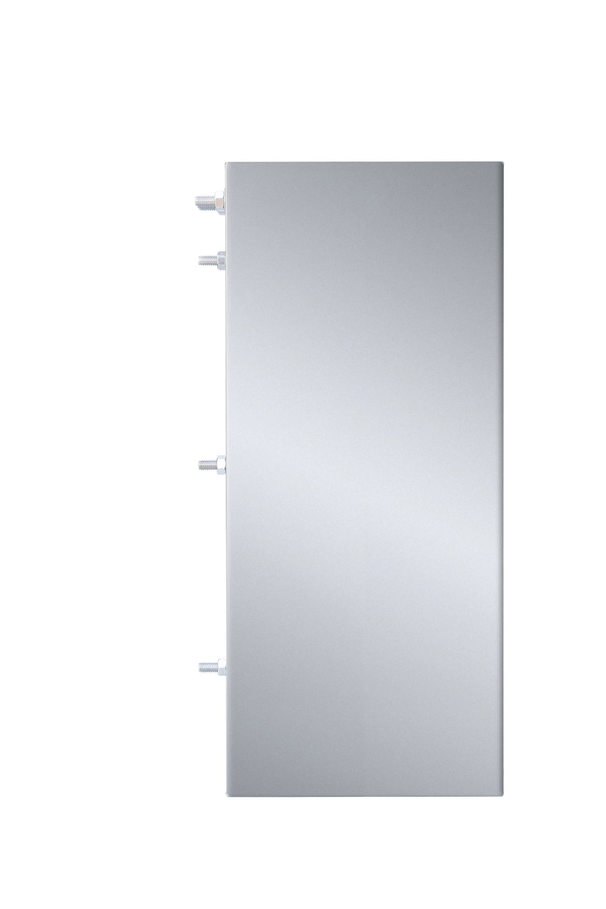 8-inch metal spacer bracket with four mounting studs on a rectangular plate