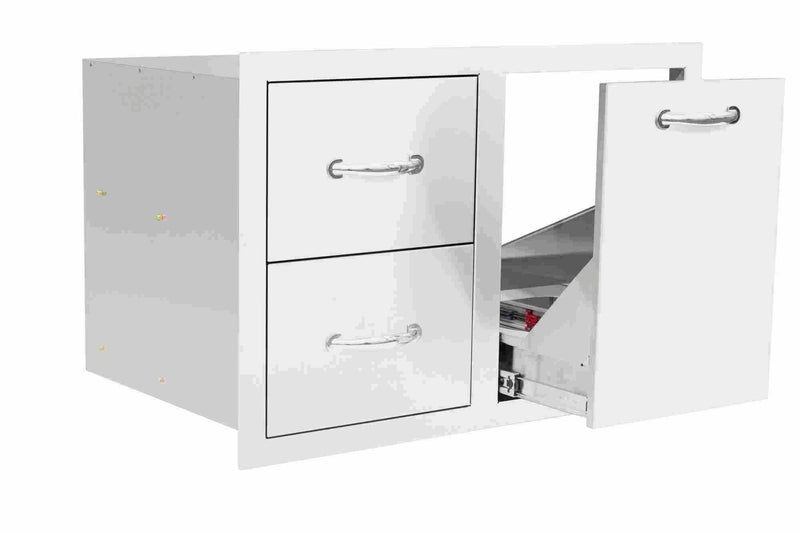 TrueFlame 33-Inch 2-Drawer & Vented LP Tank Pullout Drawer Combo (TF-DC2-33LP)