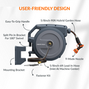 Giraffe Tools 5/8-Inch, 90 Ft. Retractable Garden Hose Reel with Auto-Rewind