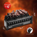 TURBRO Eternal Flame EF26-PB Electric Fireplace Logs, 1500W Infrared Heating (707-98-152A)