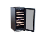 TrueFlame 15-Inch 3.2 Cu. Ft. Outdoor Rated Wine Cooler in Stainless Steel (AMD-RFR-15W)