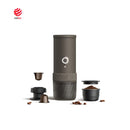 OutIn Mino Portable Electric Espresso Machine, Mini Camping Coffee Maker for Travel, Pocket Sized Coffee Machine Self-Heating, Ground Coffee & NS Capsule Adapter For Adventure