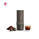 OutIn Mino Portable Electric Espresso Machine, Mini Camping Coffee Maker for Travel, Pocket Sized Coffee Machine Self-Heating, Ground Coffee & NS Capsule Adapter For Adventure