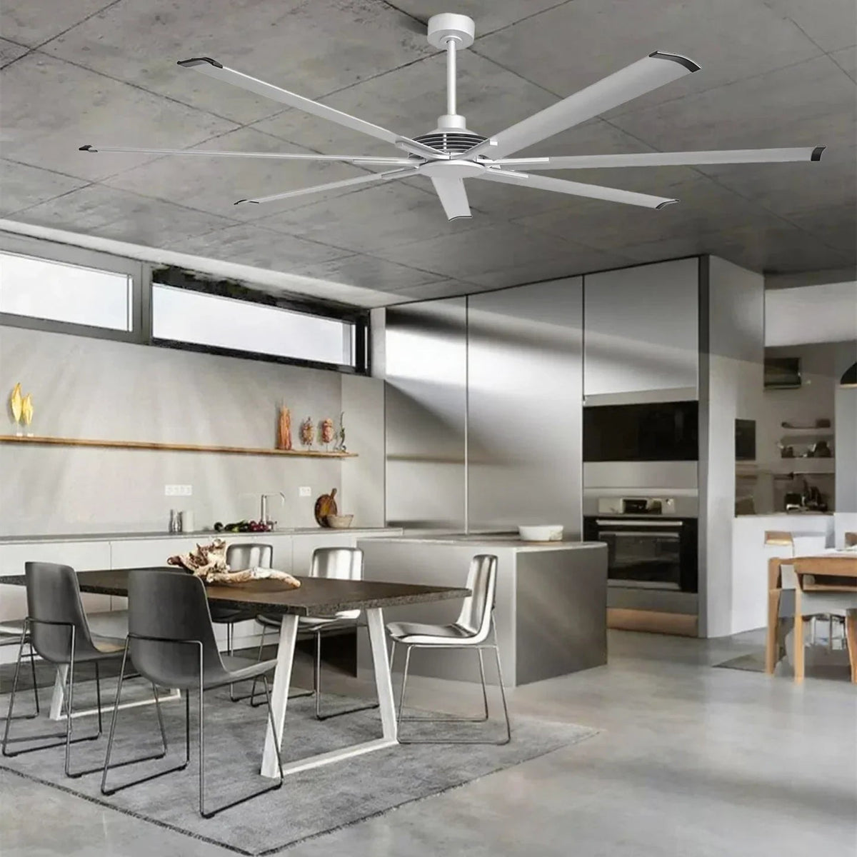 Parrot Uncle 84-Inch 100-Inch Silent Storm Extra Large Ceiling Fan with Remote Control