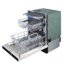 Kostch 24-Inch Top Control Built-In Dishwasher with Bronze Handle & Third Rack in White (KOS-24DWN06H-W)